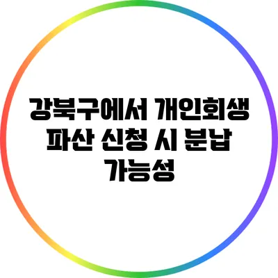 강북구에서 개인회생 파산 신청 시 분납 가능성