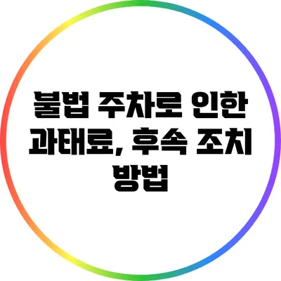 불법 주차로 인한 과태료, 후속 조치 방법