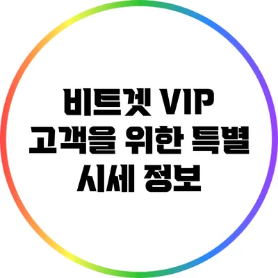 비트겟 VIP 고객을 위한 특별 시세 정보