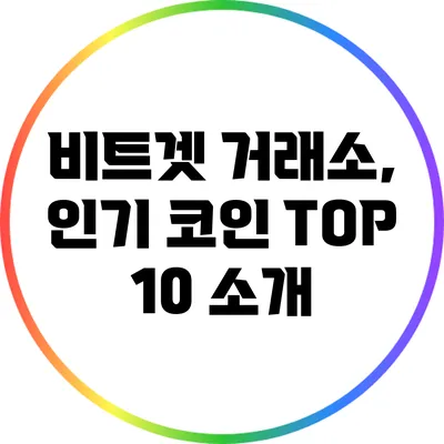 비트겟 거래소, 인기 코인 TOP 10 소개