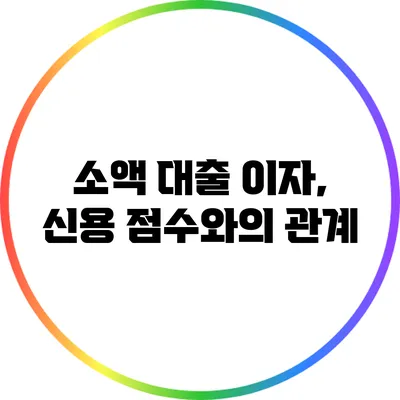 소액 대출 이자, 신용 점수와의 관계