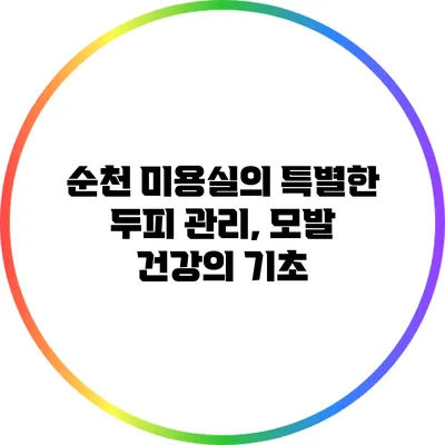 순천 미용실의 특별한 두피 관리, 모발 건강의 기초