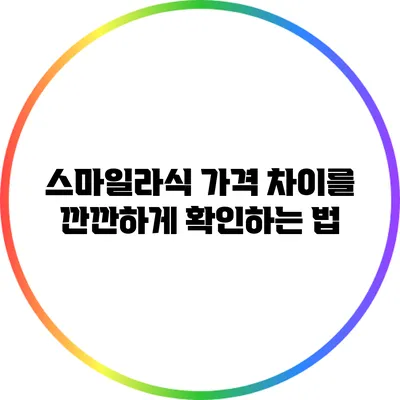 스마일라식 가격 차이를 깐깐하게 확인하는 법