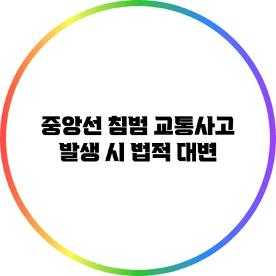 중앙선 침범 교통사고 발생 시 법적 대변