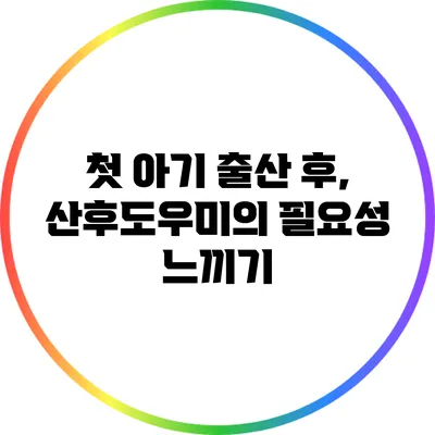 첫 아기 출산 후, 산후도우미의 필요성 느끼기