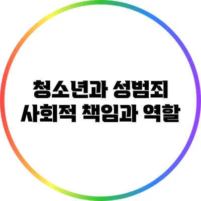 청소년과 성범죄: 사회적 책임과 역할