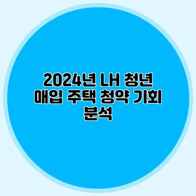 2024년 LH 청년 매입 주택 청약 기회 분석