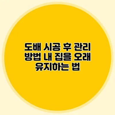 도배 시공 후 관리 방법: 내 집을 오래 유지하는 법