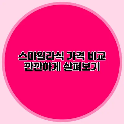 스마일라식 가격 비교: 깐깐하게 살펴보기