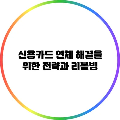 신용카드 연체 해결을 위한 전략과 리볼빙