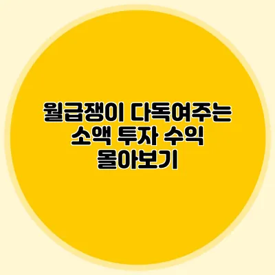 월급쟁이 다독여주는 소액 투자 수익 몰아보기