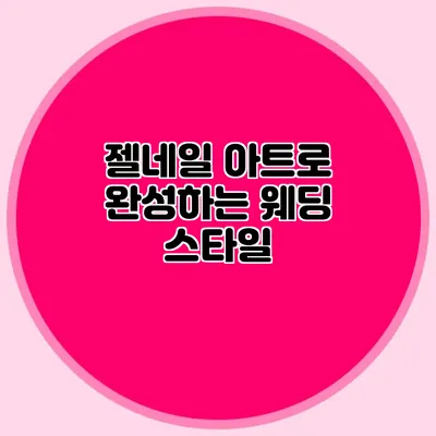 젤네일 아트로 완성하는 웨딩 스타일