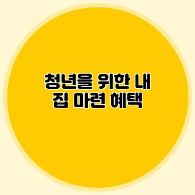 청년을 위한 내 집 마련 혜택