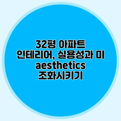 32평 아파트 인테리어, 실용성과 미 aesthetics 조화시키기