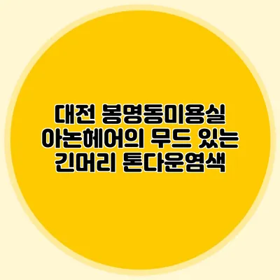 대전 봉명동미용실: 아논헤어의 무드 있는 긴머리 톤다운염색