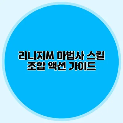 리니지M 마법사 스킬 조합 액션 가이드