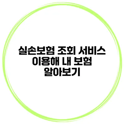 실손보험 조회 서비스 이용해 내 보험 알아보기